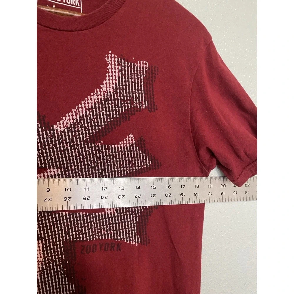 Zoo York Medium Burgundy Mens T-shirt Streetwear New York‎ Y2K